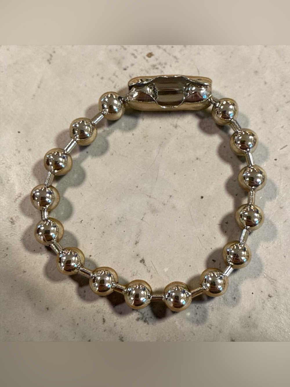 Plunder Silver Beaded Stretch Bracelet